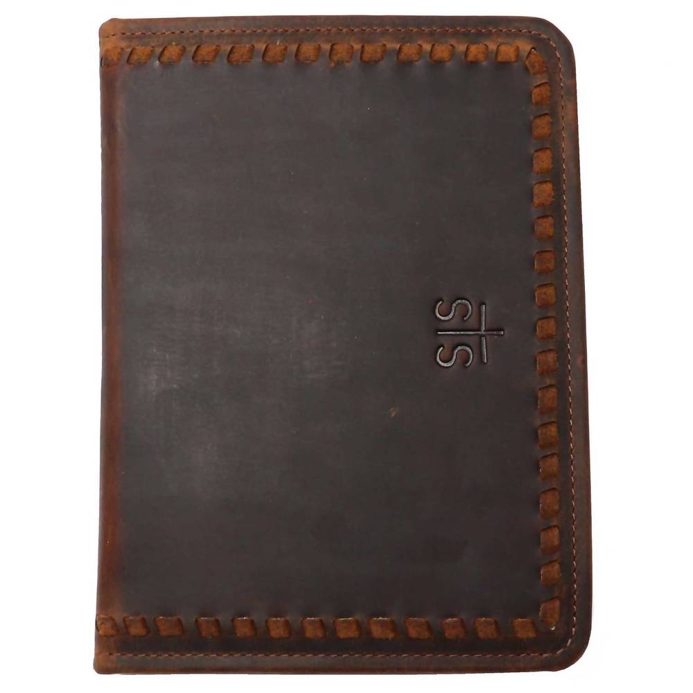 NEW STS RANCHWEAR men's catalina croc magnetic wallet in brown